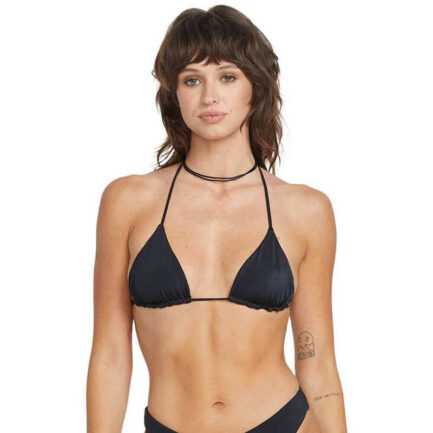Volcom Simply Seamless Triangle Bikini Top Άνω Μέρος Μαγιό Γυναικείο - Black (O1412508-BLK)