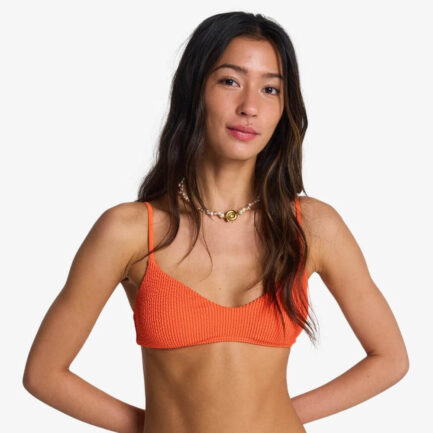 Billabong Summer High V Bralette Bikini Top Swimwear Women's - Fusion Orange (EBJX300129-NKM0)