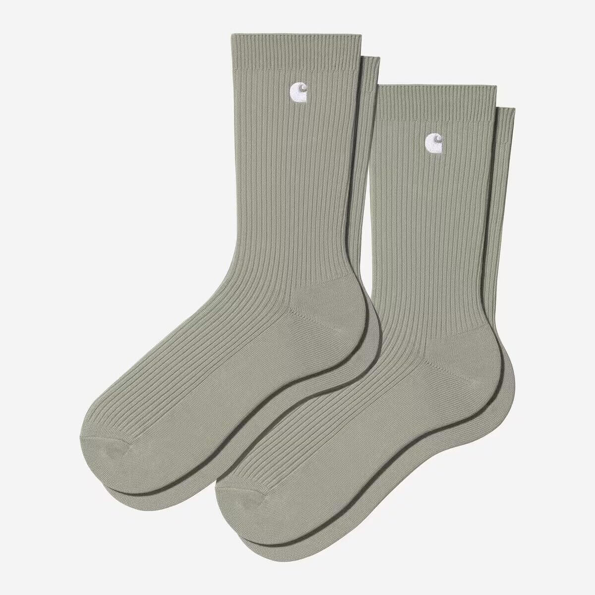 carhartt-wip-madison-pack-socks-2-pairs-shady-green-white-i036750-3tzxx carhartt wip kaltses