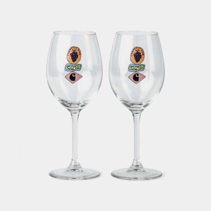 Carhartt WIP Stacked Grapes Wine Glass Set - Clear (I037184-1B6XX)