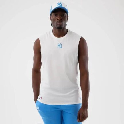 New Era MLB New York Yankees Sleeveless T-Shirt Αμάνικη Μπλούζα Ανδρική - White (60856182)