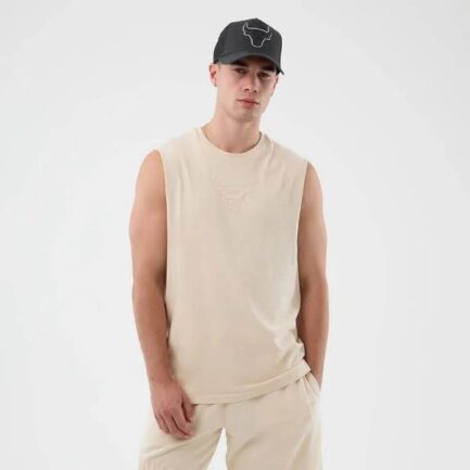 New Era NBA Chicago Bulls Sleeveless T-Shirt Αμάνικη Μπλούζα Ανδρική - Light Beige (60856163)