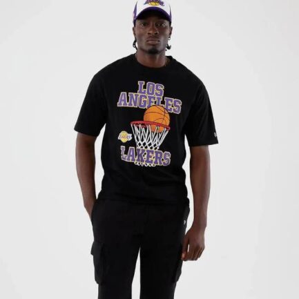 New Era NBA LA Lakers Graphic Oversized T-Shirt Ανδρικό - Black (60856147)